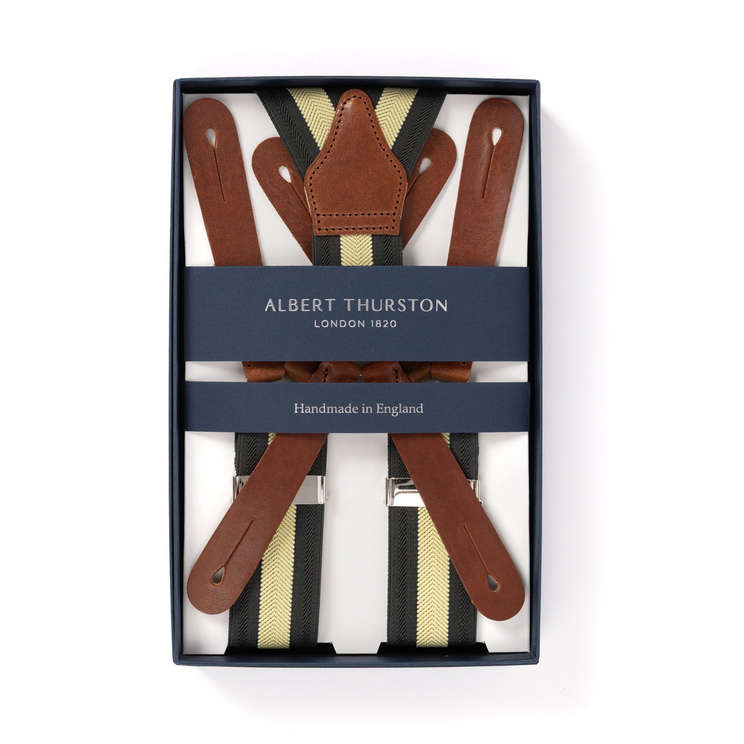 Striped Button Suspenders "Gangs of New York"